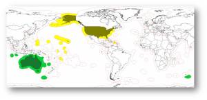 Australia - US EEZ Exclusive Economic Zones of Australia & the USA